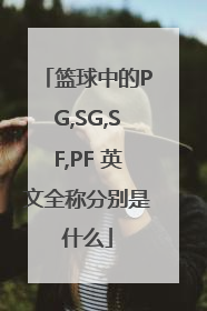 篮球中的PG,SG,SF,PF 英文全称分别是什么