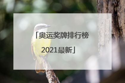 「奥运奖牌排行榜2021最新」2021中国奥运奖牌数